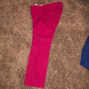 Hot pink ankle length dress pants